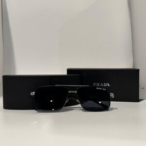 Prada Black Pilot Frame Sunglasses
